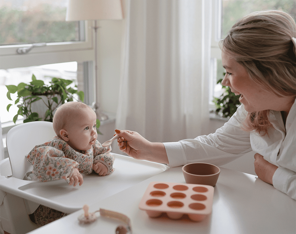 תבנית הקפאת מזון סיליקון Cambridge Blue