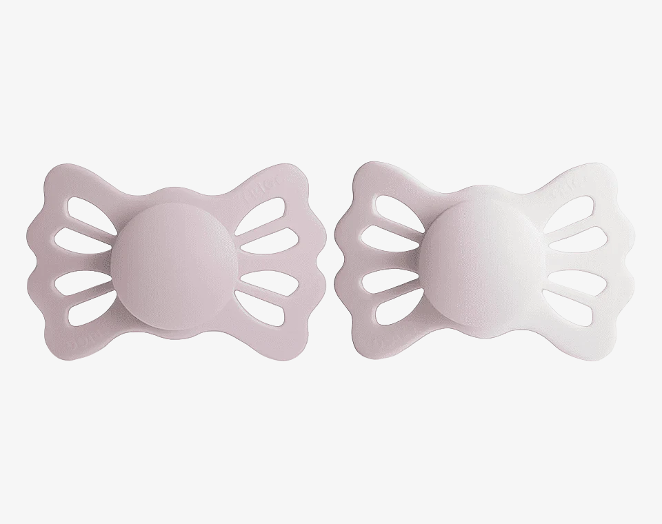 זוג מוצצים LUCKY- Primrose/Silver Gray- size 2