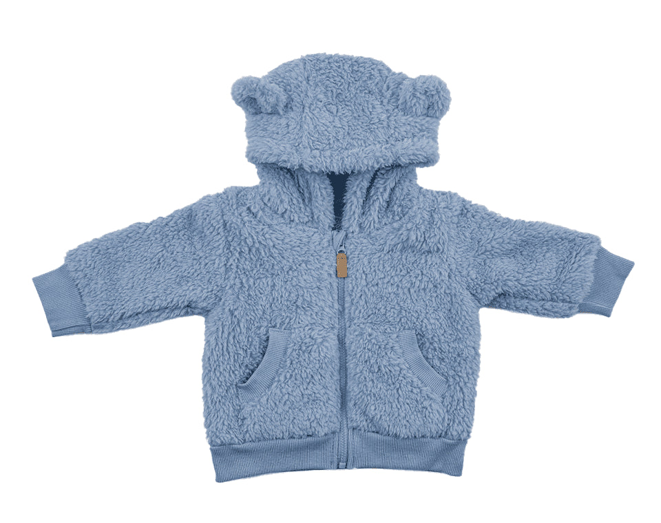 ג'קט חורף עם כובע כחול