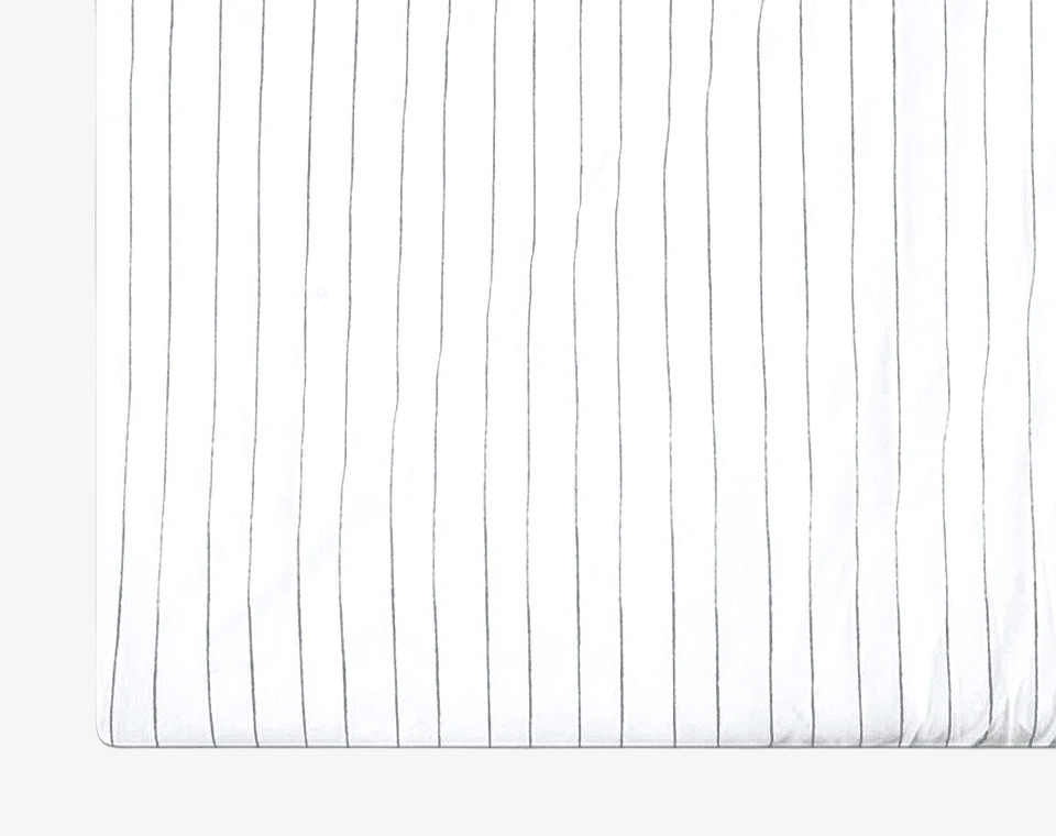 סדין עריסה Bloom& Grid לבן מודפס