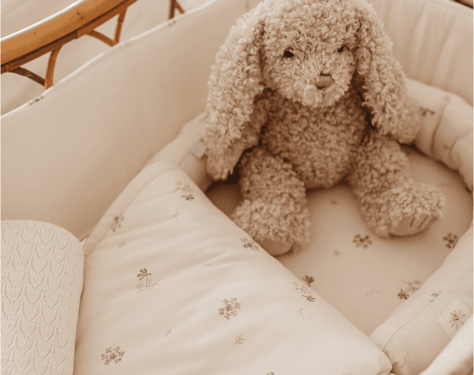 שמיכת חורף שמנת מודפס Bloom & Grid