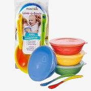 4 קערות איחסון עם מכסה ו2 כפית