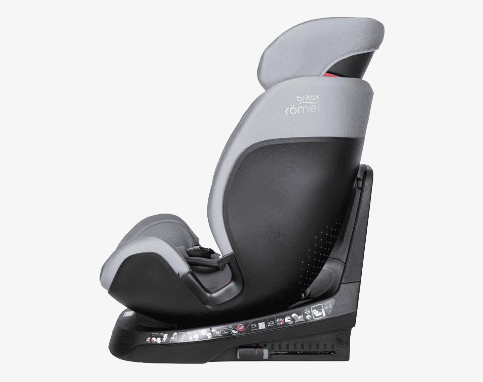 כיסא בטיחות Grow Max מסתובב 360° משולב בוסטר עם גגון אפור