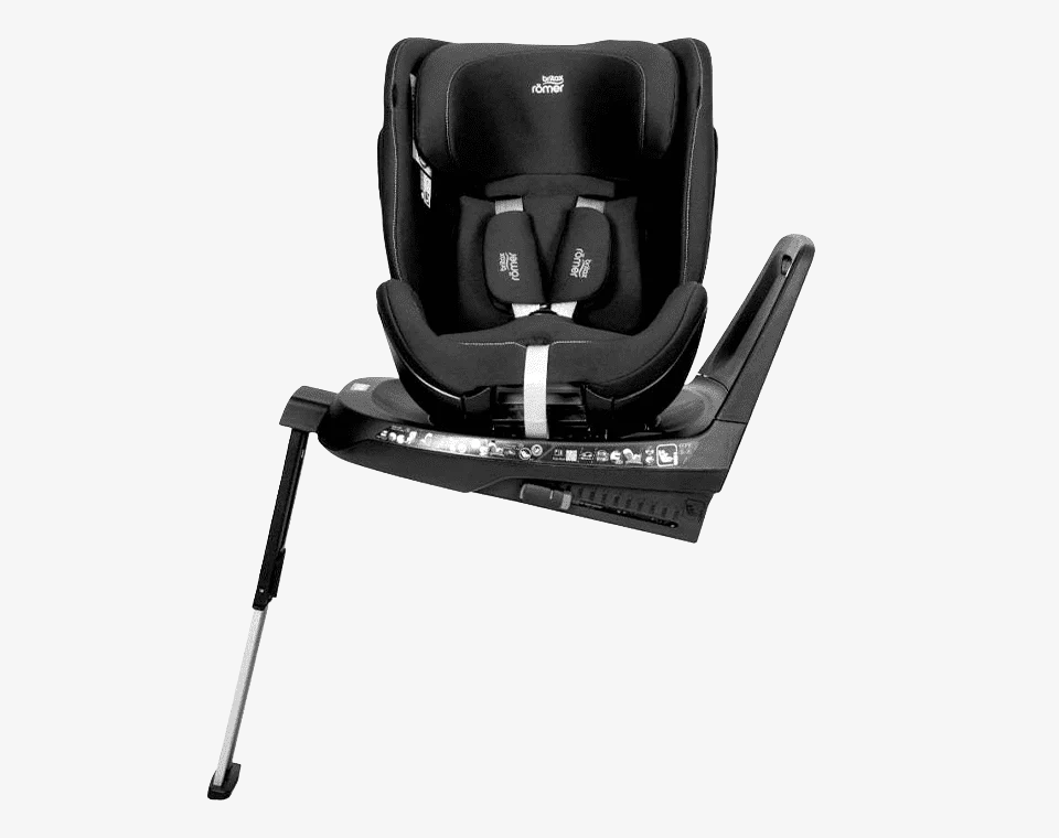 כיסא בטיחות Grow Max מסתובב 360° משולב בוסטר עם גגון שחור