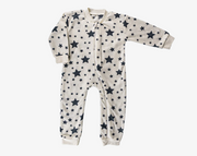 אוברול פליז לבן כוכבים 6-12M