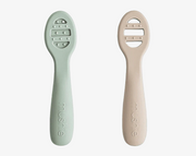 זוג כפיות האכלה הראשונות שלי Cambridge Blue/ Shifting Sand