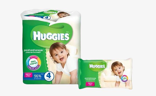מארז רביעיית מגבונים לחים HUGGIES בניחוח עדין