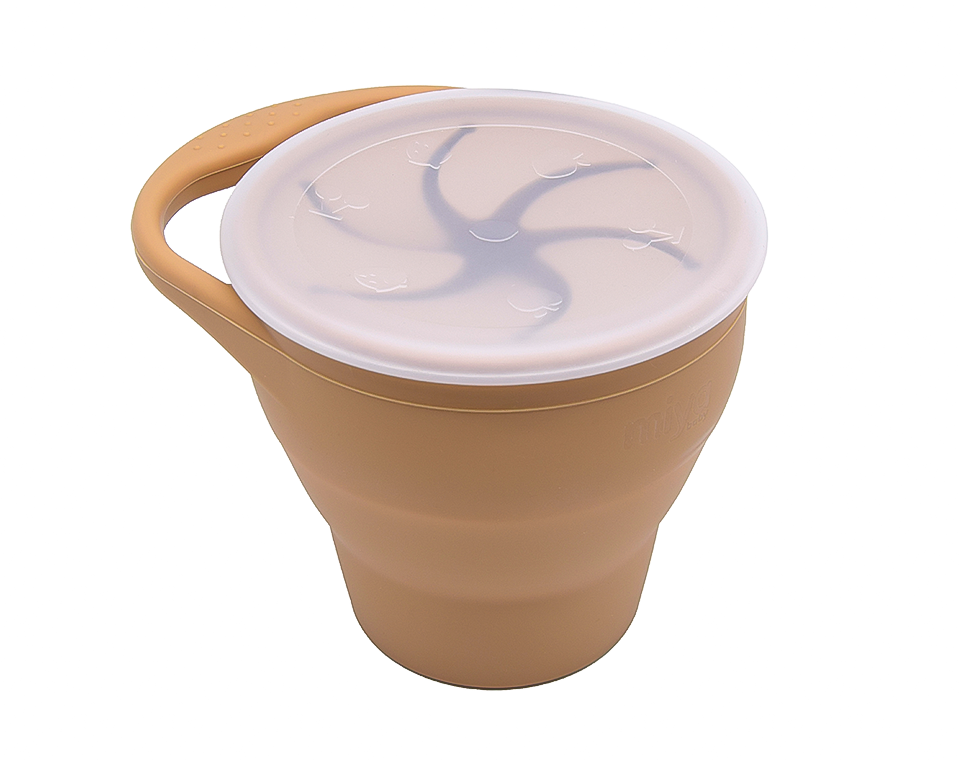 כוס חטיפים מתקפלת עם מכסה סיליקון Natural