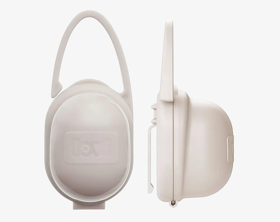 קופסה למוצץ פלסטיק קשיח אפור לאבי Lovi