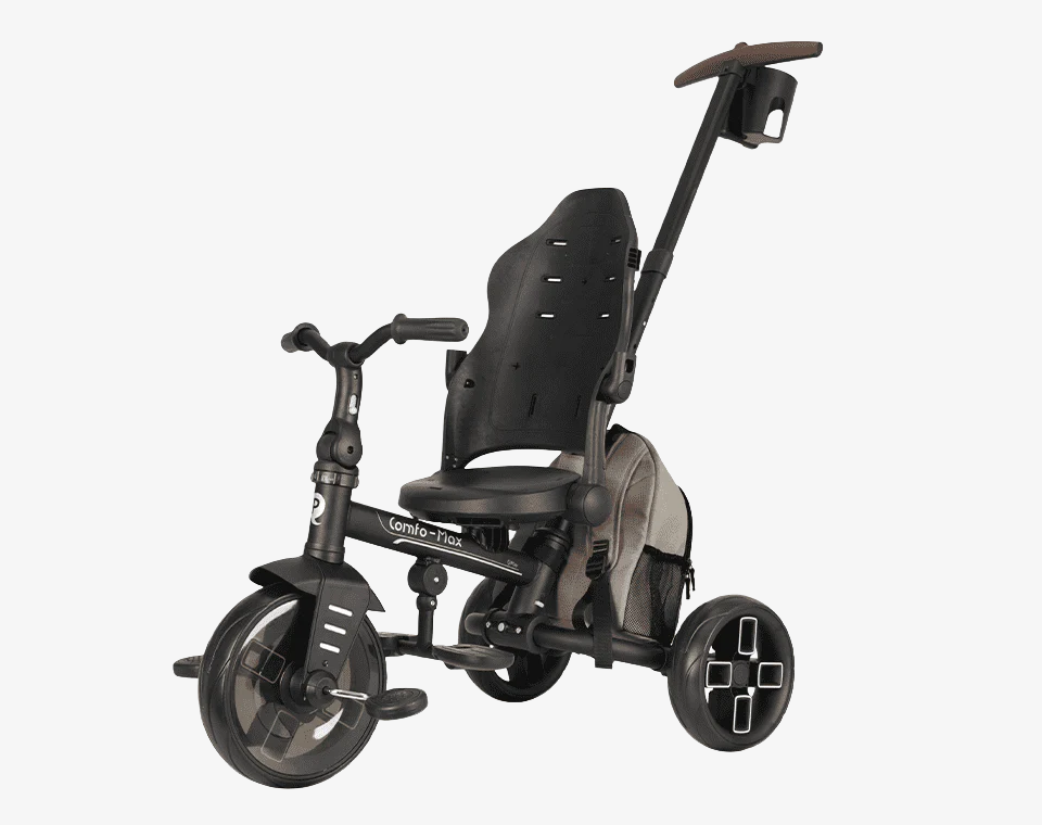 תלת אופן מתקפל מסתובב Comfo Max קפה עם משענת