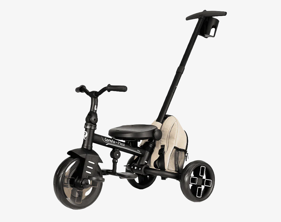 תלת אופן מתקפל מסתובב Comfo Max בז׳ ללא משענת