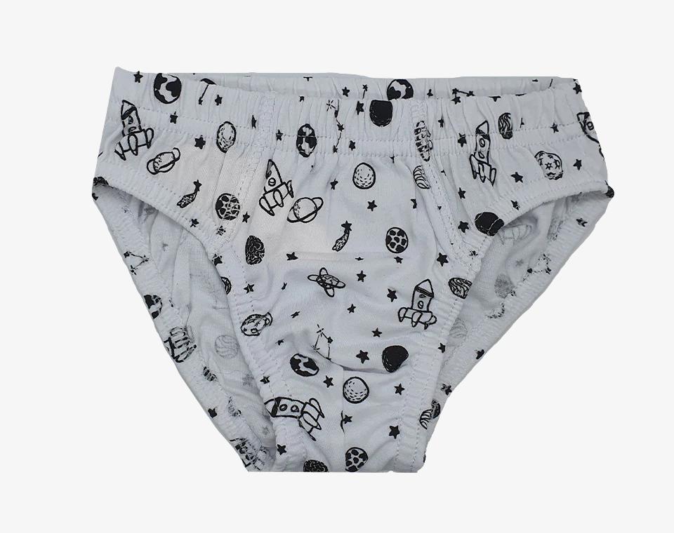 מארז חמישיית תחתוני בנים חללית שחור