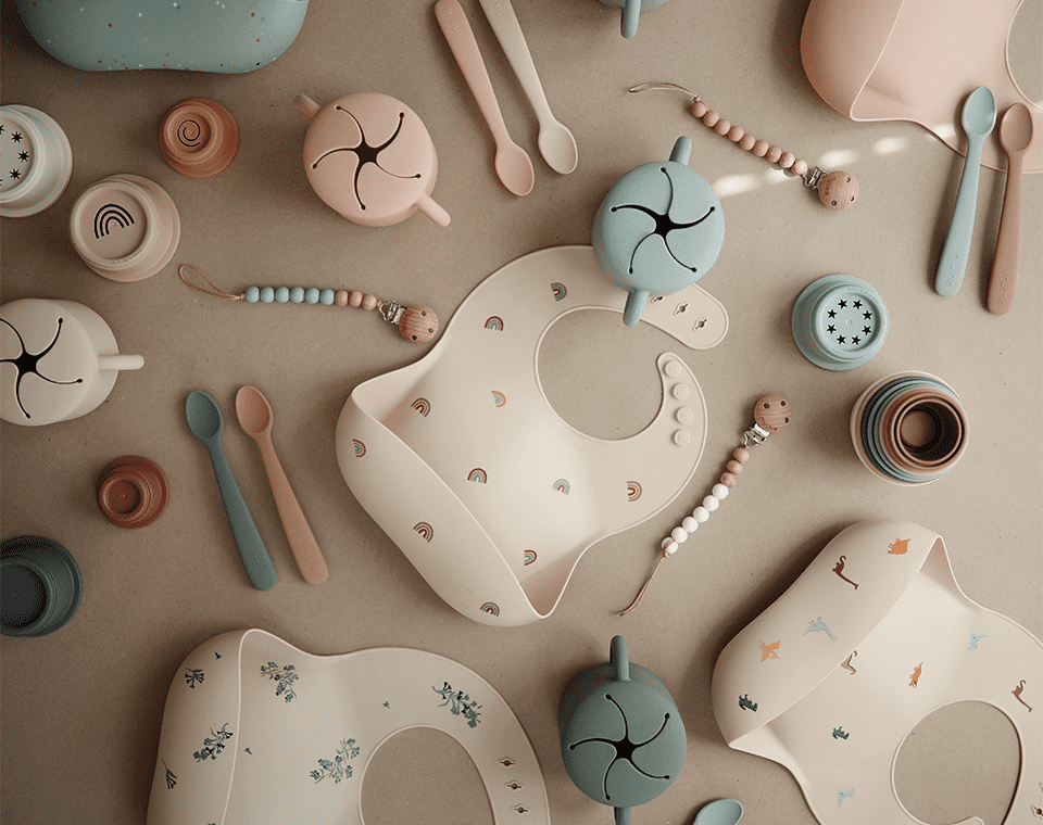 זוג כפיות סיליקון Blush/ Shifting Sand