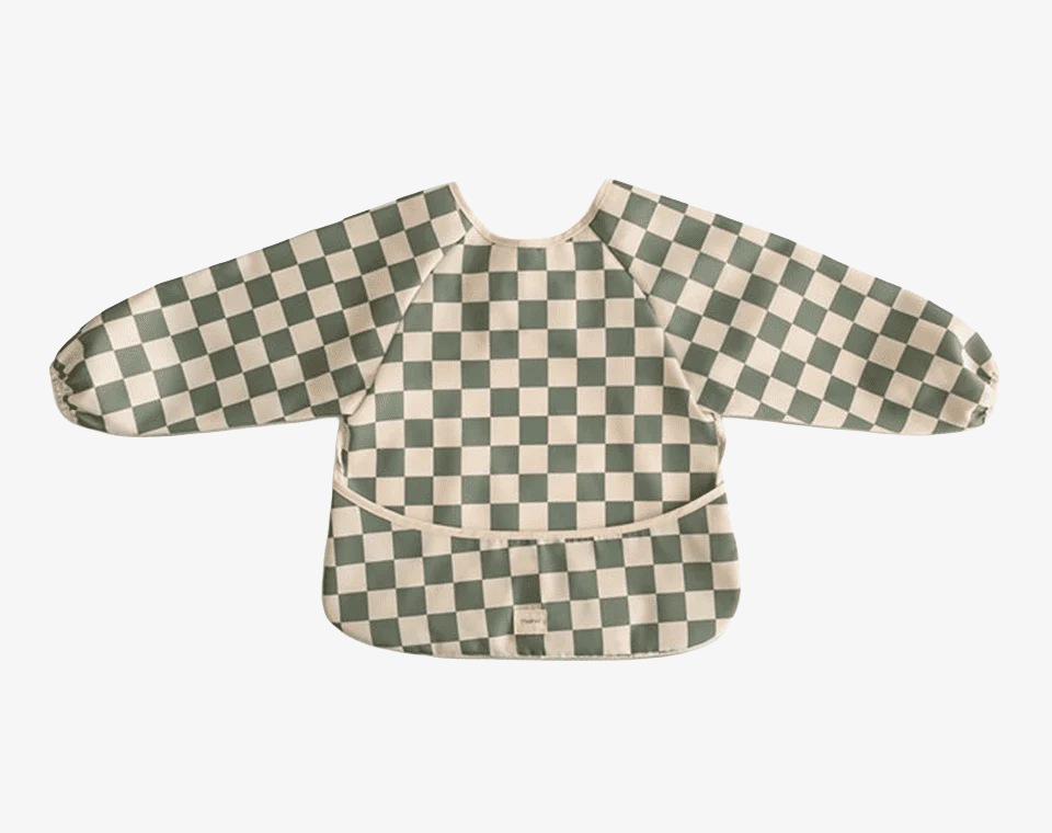 סינר שרוול ארוך Olive Check