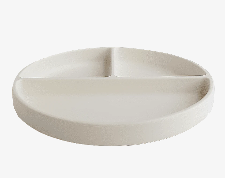 צלחת סיליקון מחולקת Ivory