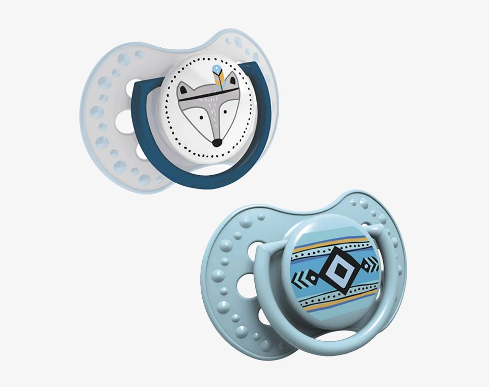 זוג מוצצי סיליקון מהדורת קיץ אינדיאני כחול לאבי Lovi