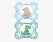 זוג מוצץ סיליקון קליר 0-6M