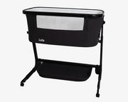 עריסה נצמדת ומתנדנדת Lola אפור כהה/ שחור