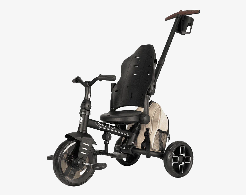 תלת אופן מתקפל מסתובב Comfo Max בז׳ ללא הצללה