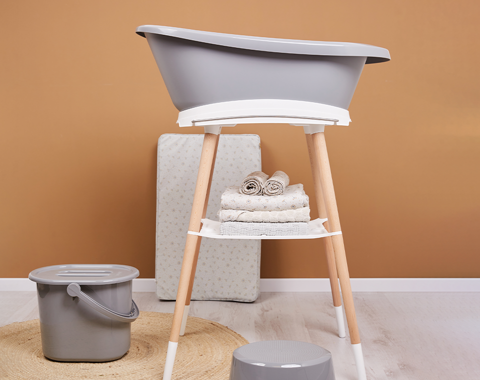 אמבטיה +מעמד Griffin Grey/ אפור כהה