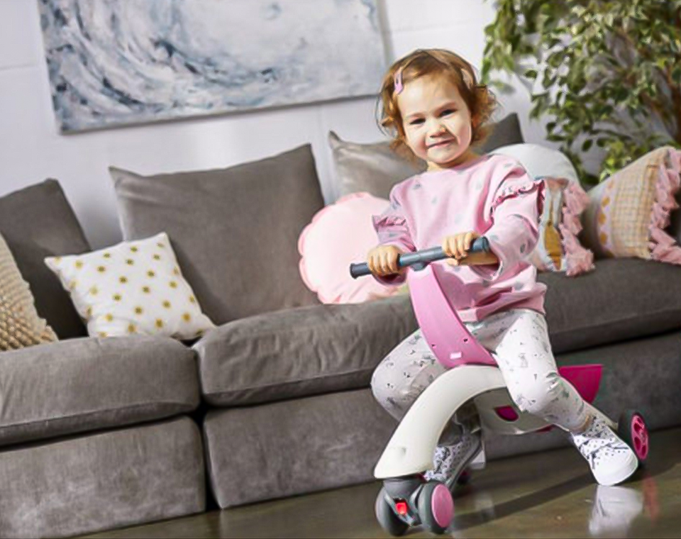 הליכון בימבה 5 ב- 1 ורוד