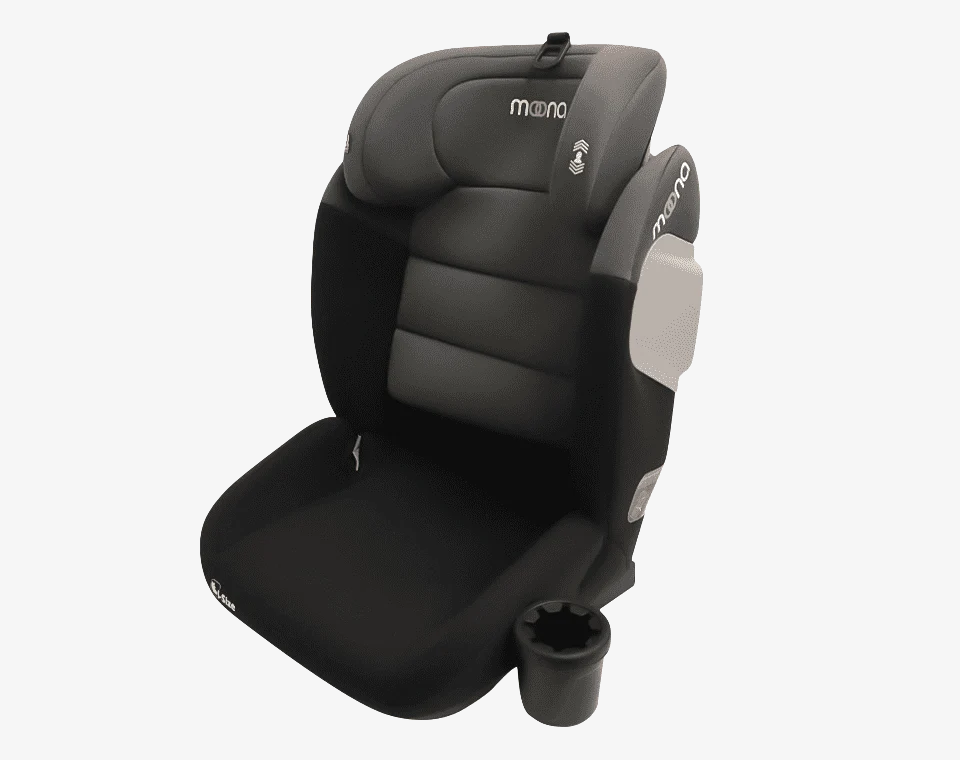 בוסטר גב + הגנות צד + מתקן לכוס R129 I-size - שחור אפור