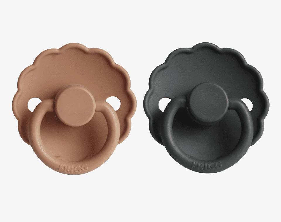 זוג מוצצים DAISY- Graphite/ Peach Bronze