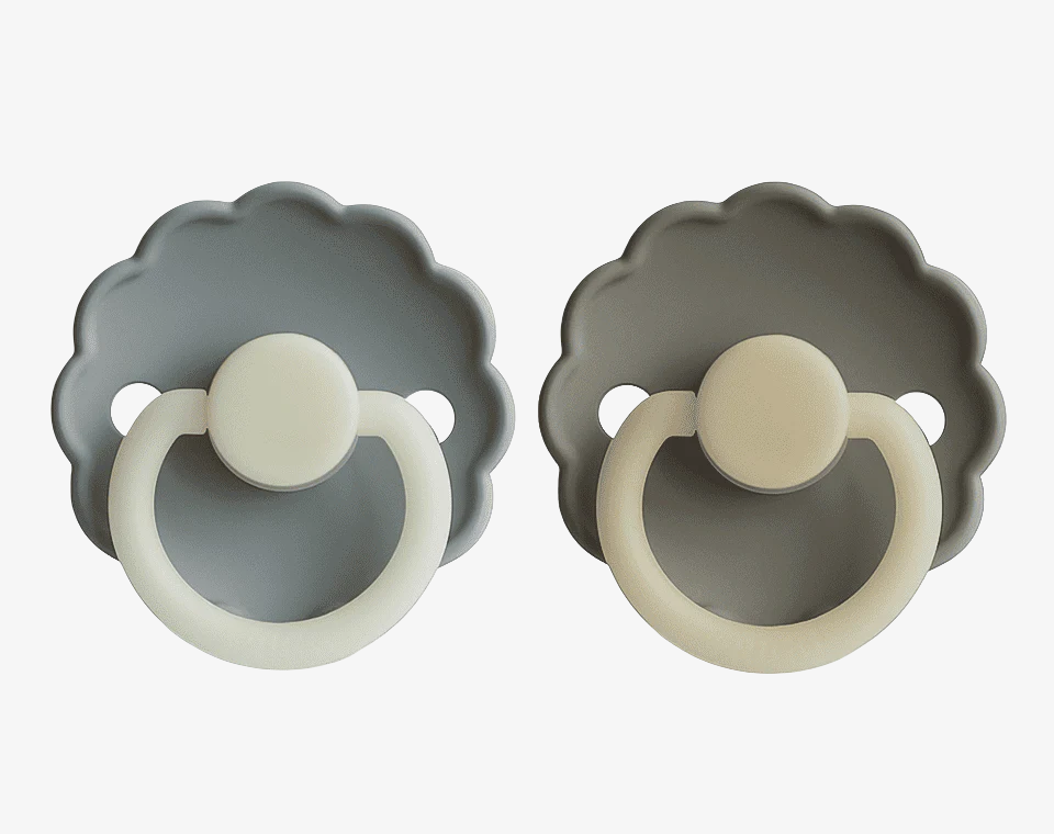 זוג מוצצים DAISY Night- French Gray/ Portobello