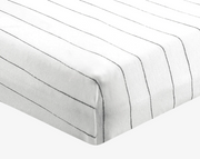 סדין עריסה Bloom& Grid לבן מודפס