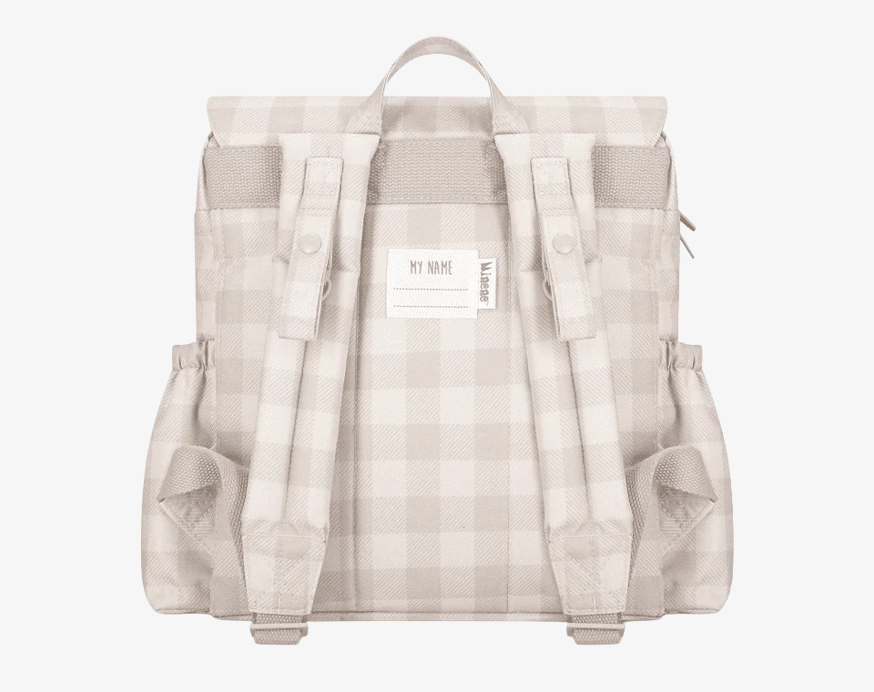 תיק גן רטרו שמנת מודפס OS