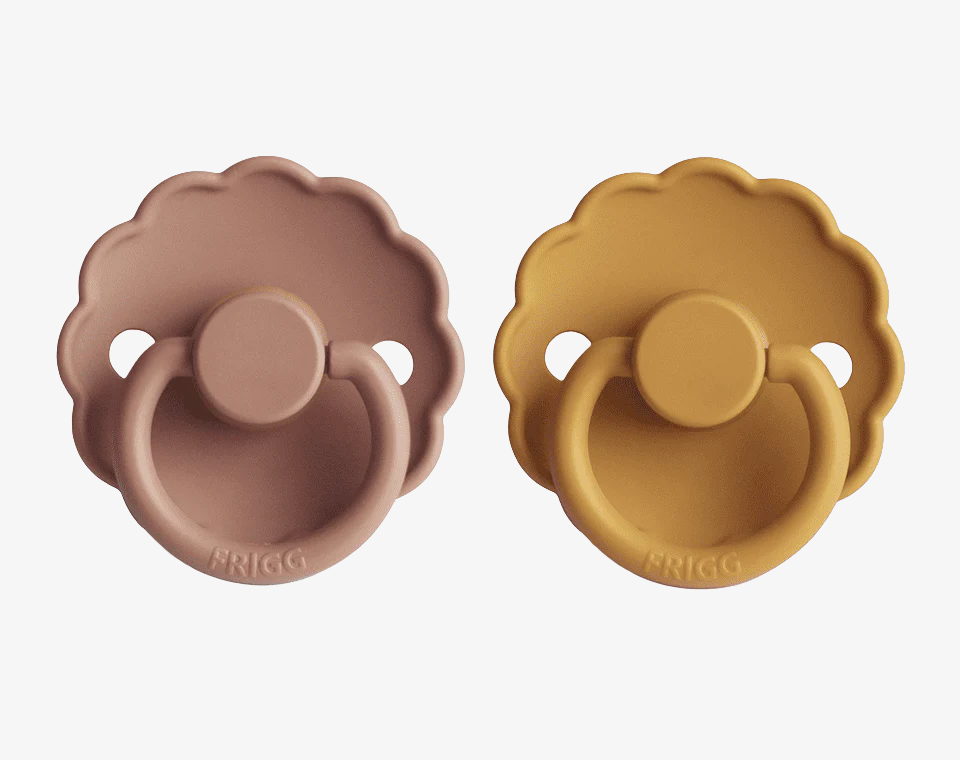 זוג מוצצי גומי DAISY- Honey Gold/ Rose Gold