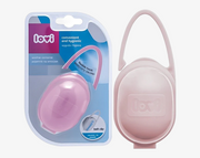 קופסה למוצץ פלסטיק קשיח ורוד לאבי Lovi