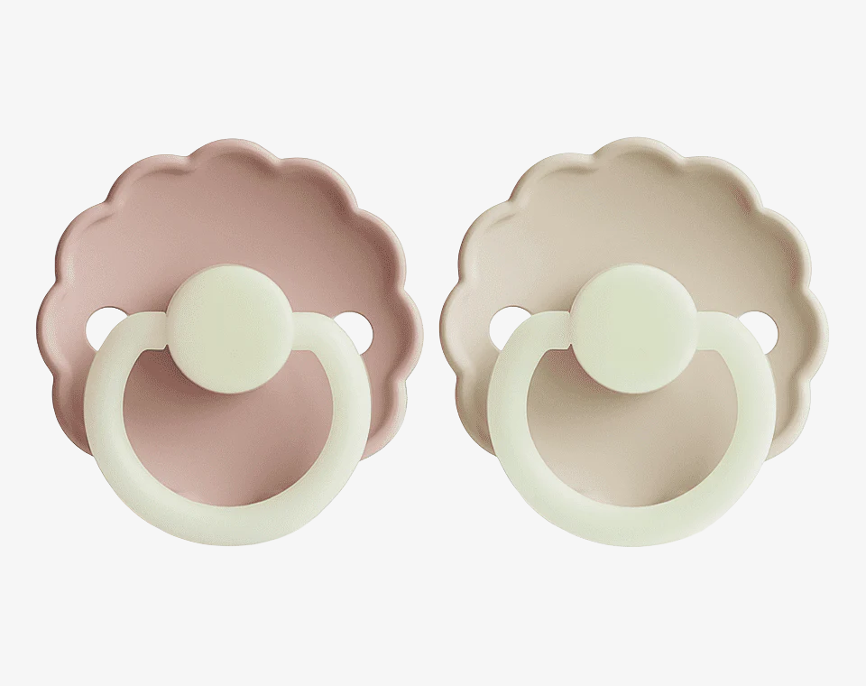 זוג מוצצים DAISY Night- Blush/ Cream