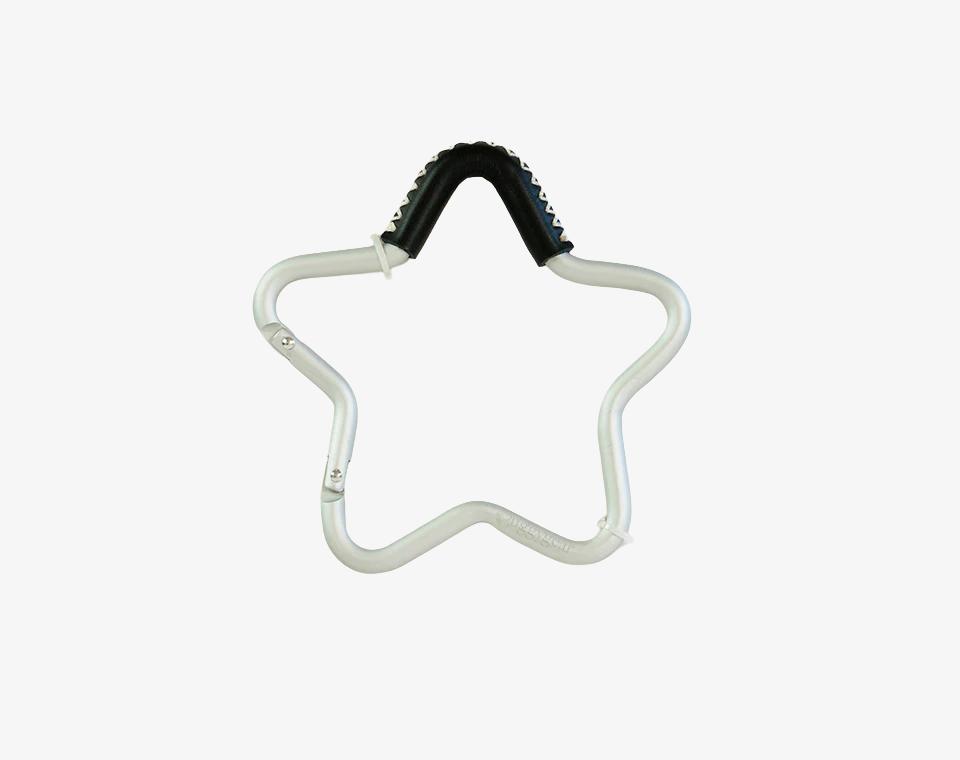 וו תלייה כוכב כסף/שחור