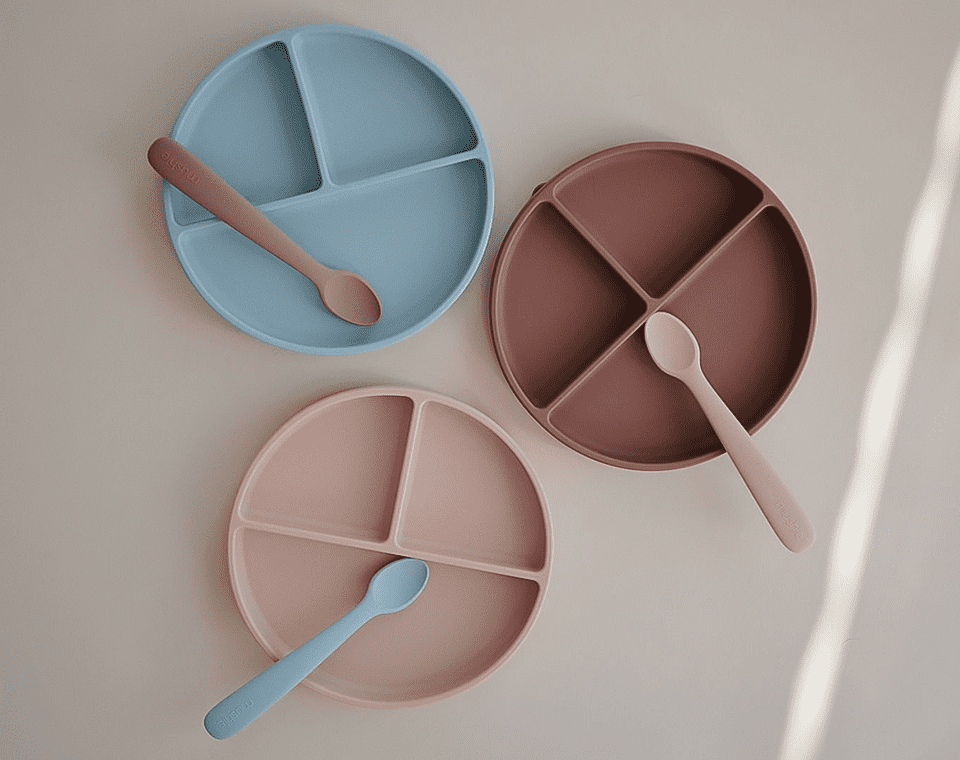 צלחת סיליקון מחולקת Blush