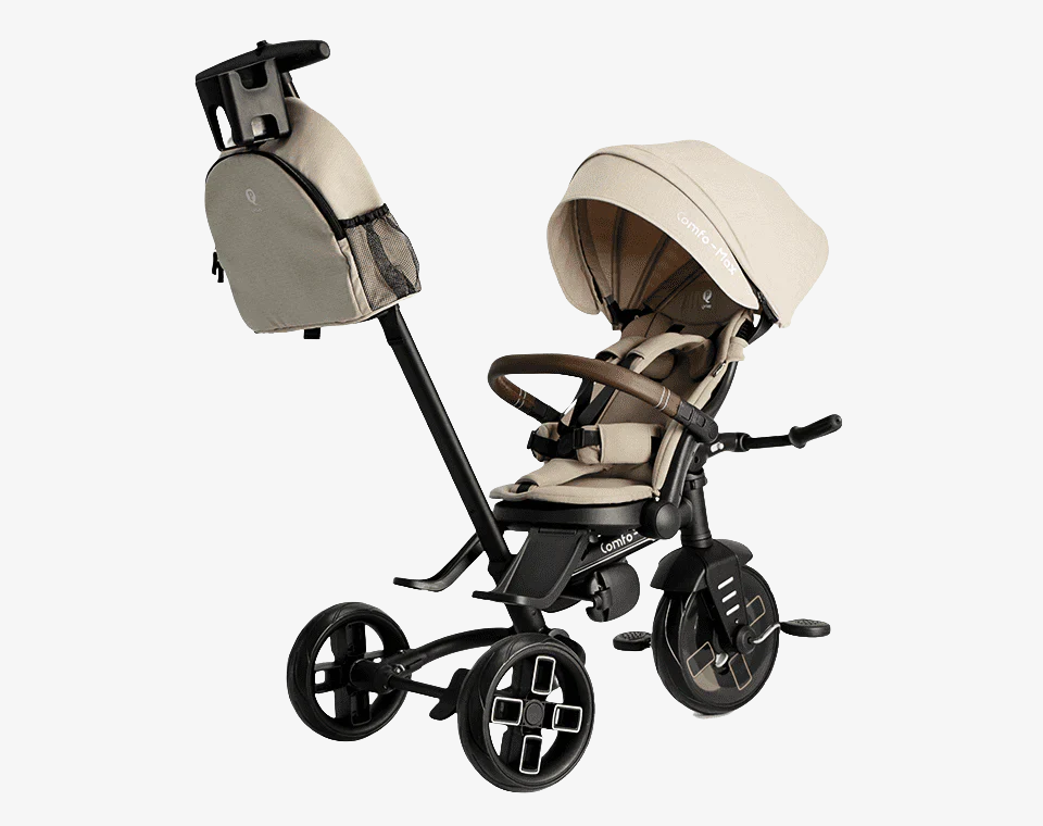 תלת אופן מתקפל מסתובב Comfo Max בז׳ באלכסון