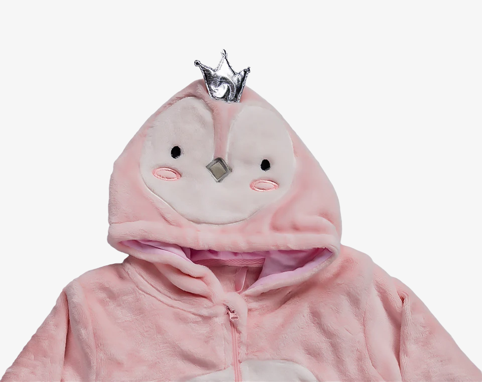 פיג'מה אוברול אפרוח ורוד