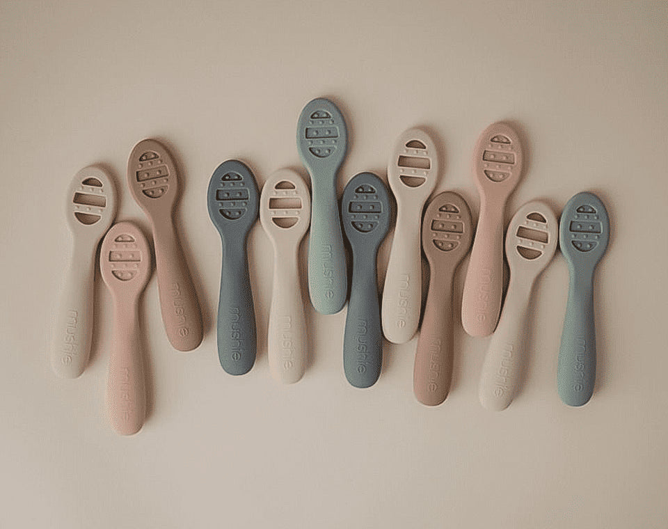 זוג כפיות האכלה הראשונות שלי Natural/ Shifting Sand