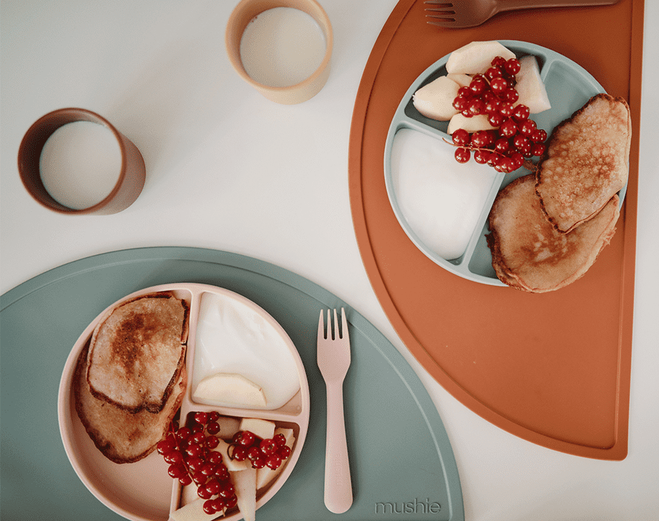 צלחת סיליקון מחולקת Blush