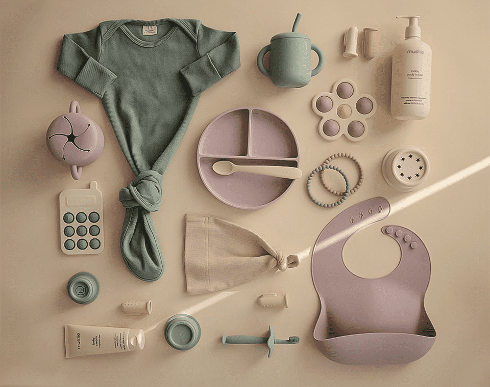 צלחת סיליקון מחולקת Soft Lilac