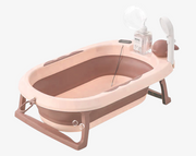 אמבטיה מתקפלת עם טרמומטר ורוד