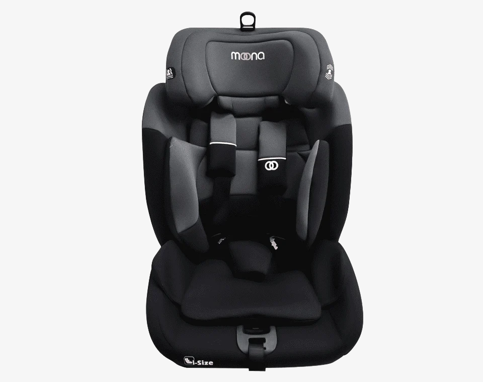 בוסטר גב רצועות I-size - שחור אפור