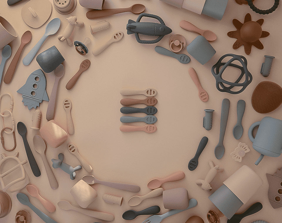 זוג כפיות האכלה הראשונות שלי Natural/ Shifting Sand