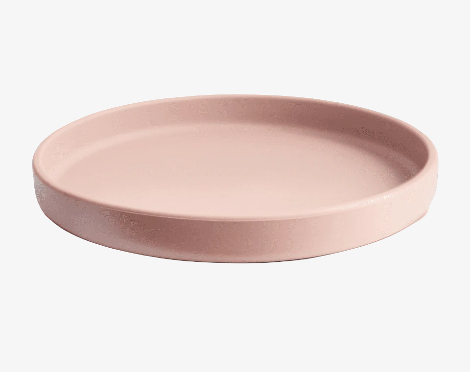 צלחת סיליקון ואקום קלאסית Blush