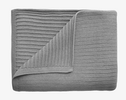 שמיכה סרוגה Ribbed Gray