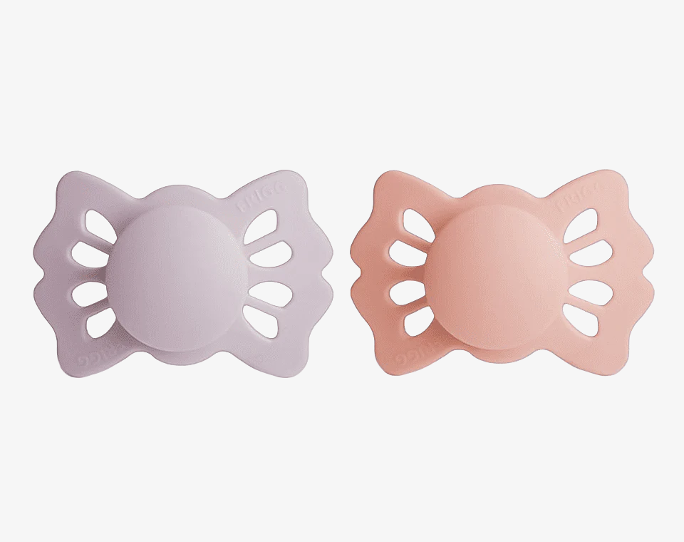 זוג מוצצים LUCKY- Soft Lilac/Pretty in Peach- size 1
