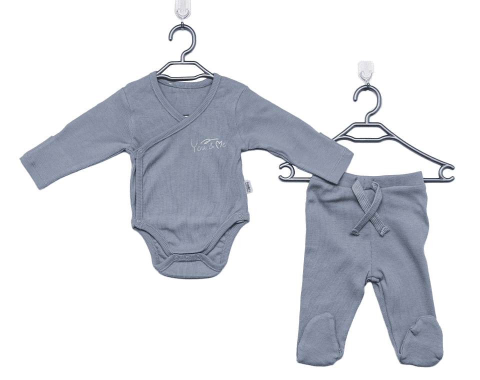 בגד גוף מעטפת ורגלית ריב כחול