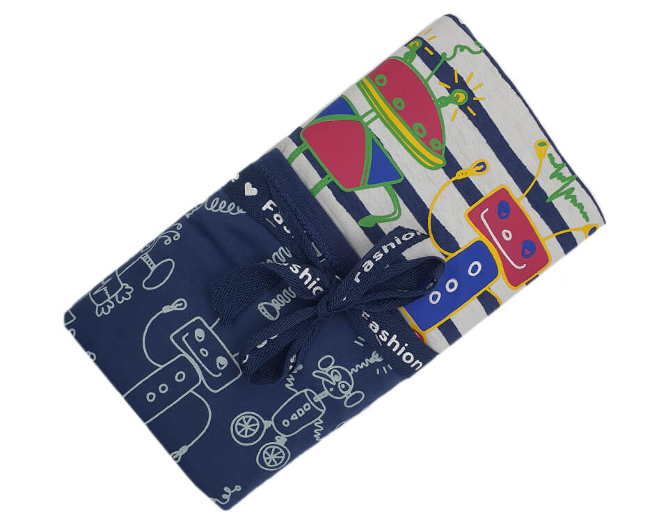 שמיכת קיץ אפנתית רובוטים 100% כותנה