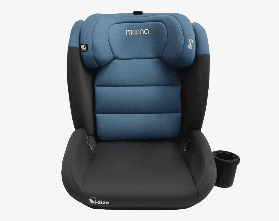 בוסטר גב + הגנות צד + מתקן לכוס R129 I-size - אפור תכלת