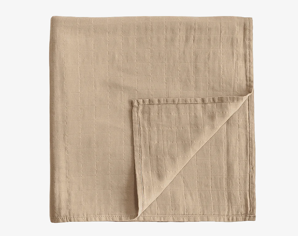 חיתול אורגני 120*120 Pale Taupe